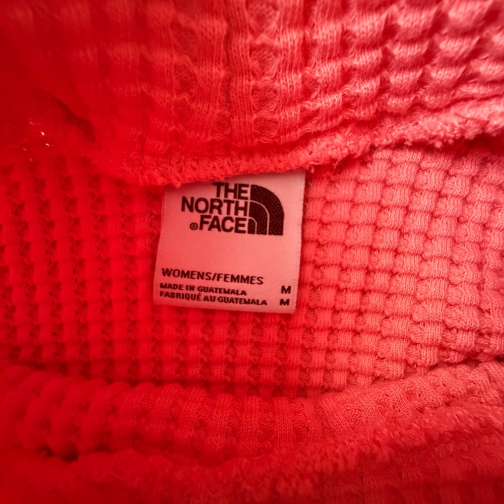 The North Face Womens Waffle Knit Cropped Sweatshirt Gym Workout Yoga Mock Neck - Picture 3 of 5